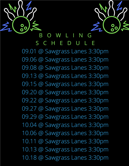 Athletics / Bowling Schedule
